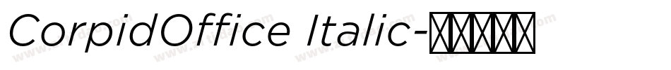 CorpidOffice Italic字体转换